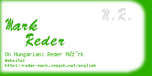 mark reder business card